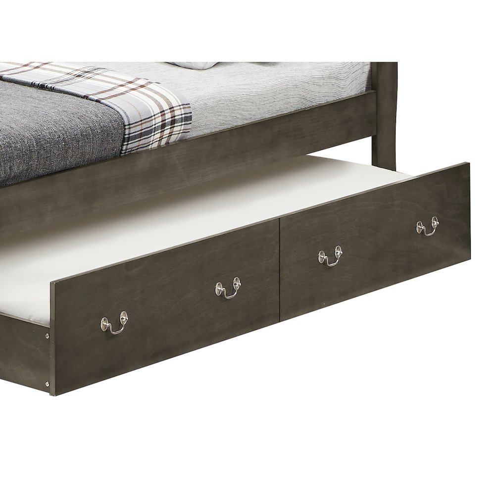 Glory Furniture Louis Phillipe Twin Trundle Bed in Gray Color. Picture 4