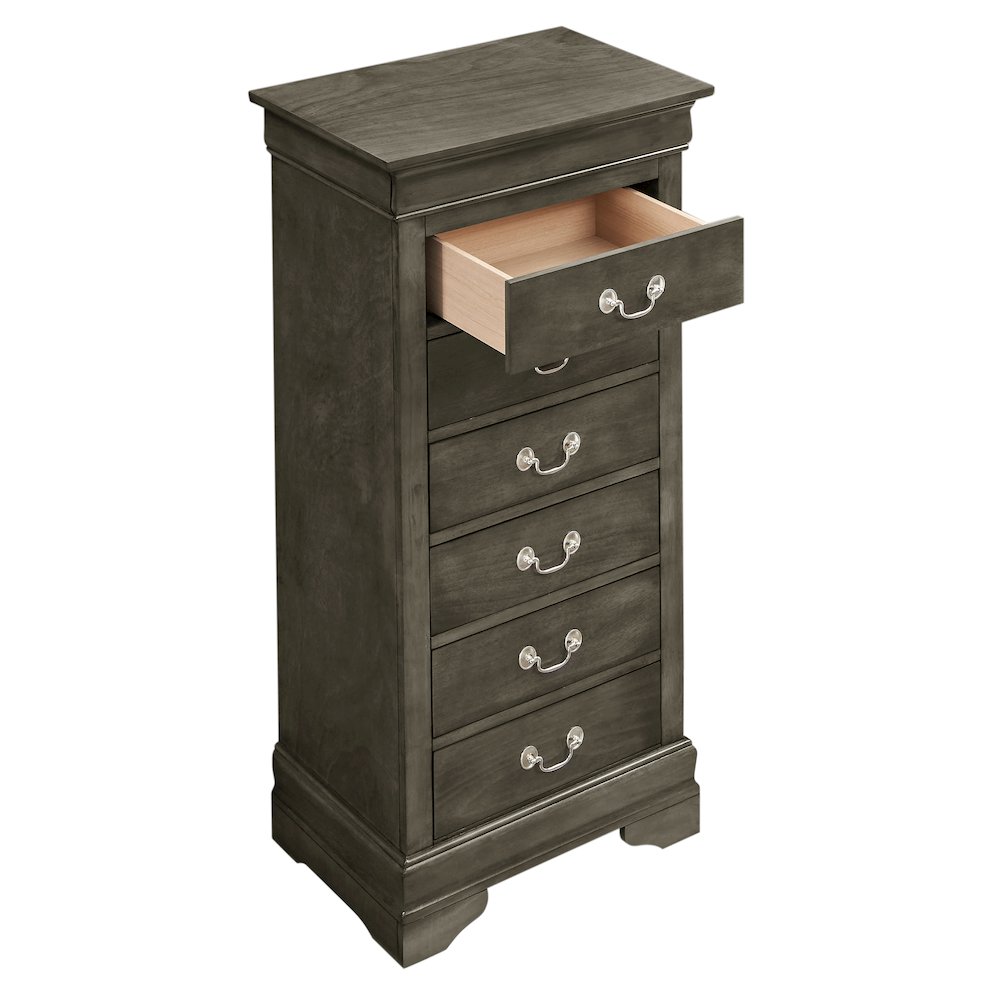 Glory Furniture Louis Phillipe Lingerie Chest in Gray Color. Picture 3