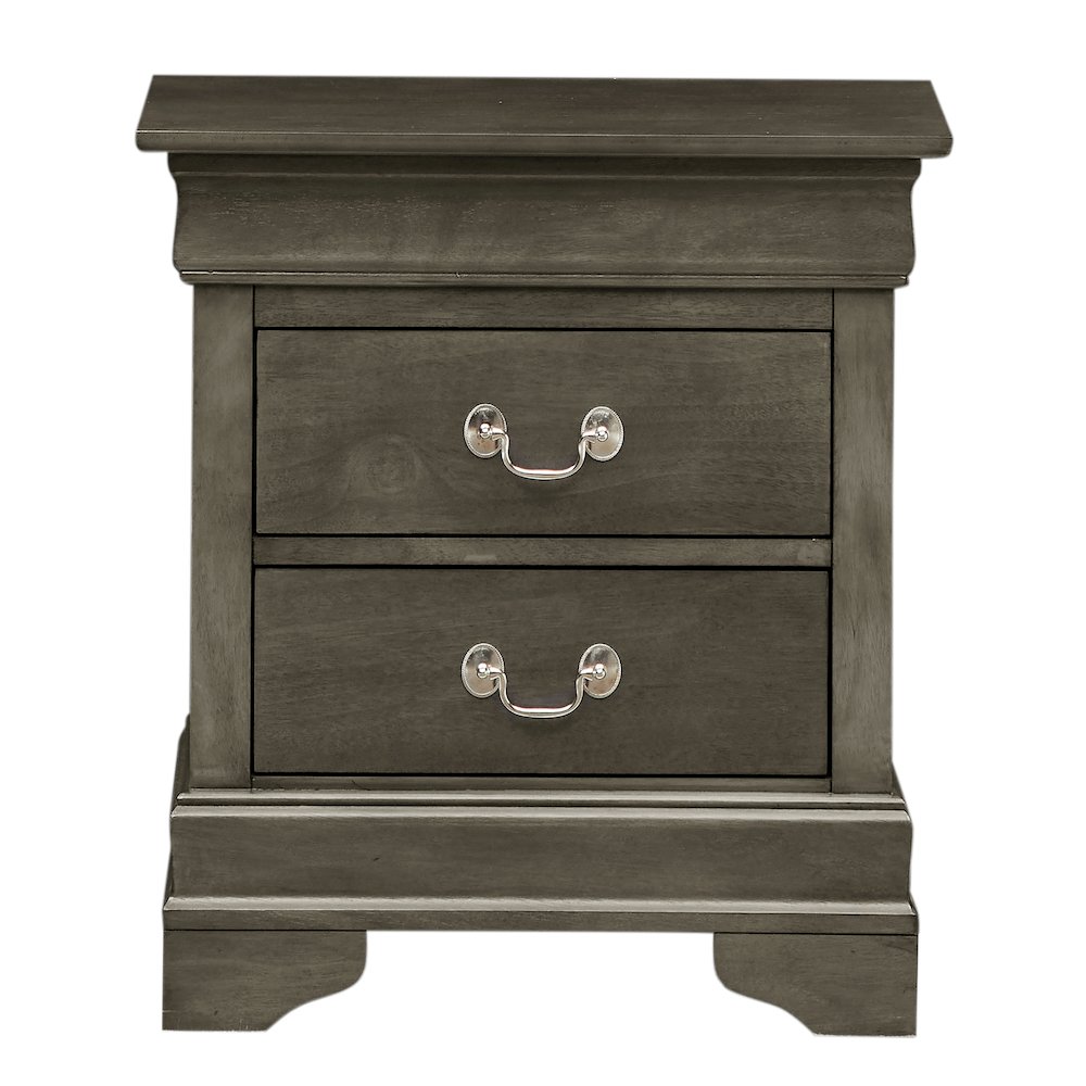 Glory Furniture Louis Phillipe Night Stand in Gray Color. Picture 2