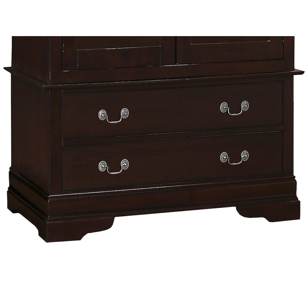 Glory Furniture Louis Phillipe Armoire in Cappuccino Color. Picture 3