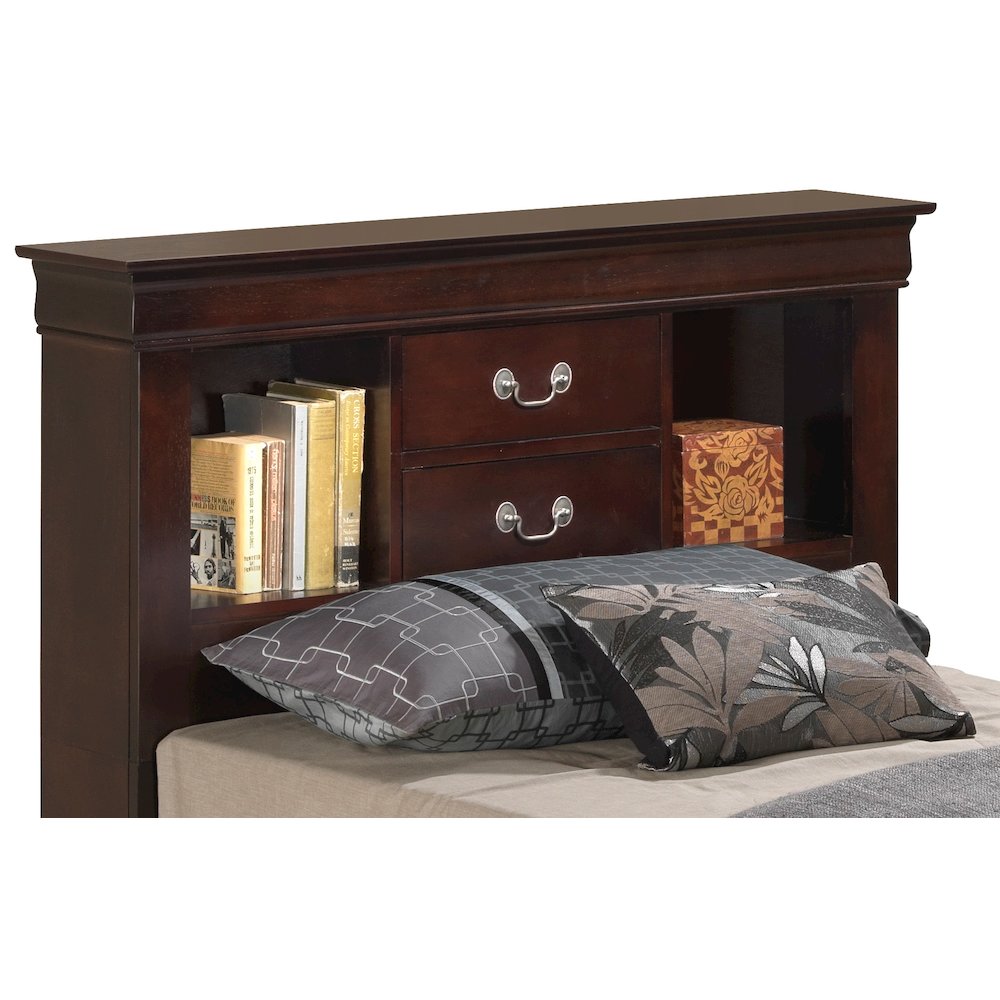 Glory Furniture Louis Phillipe Twin Storage Bed in Cappuccino Color. Picture 2