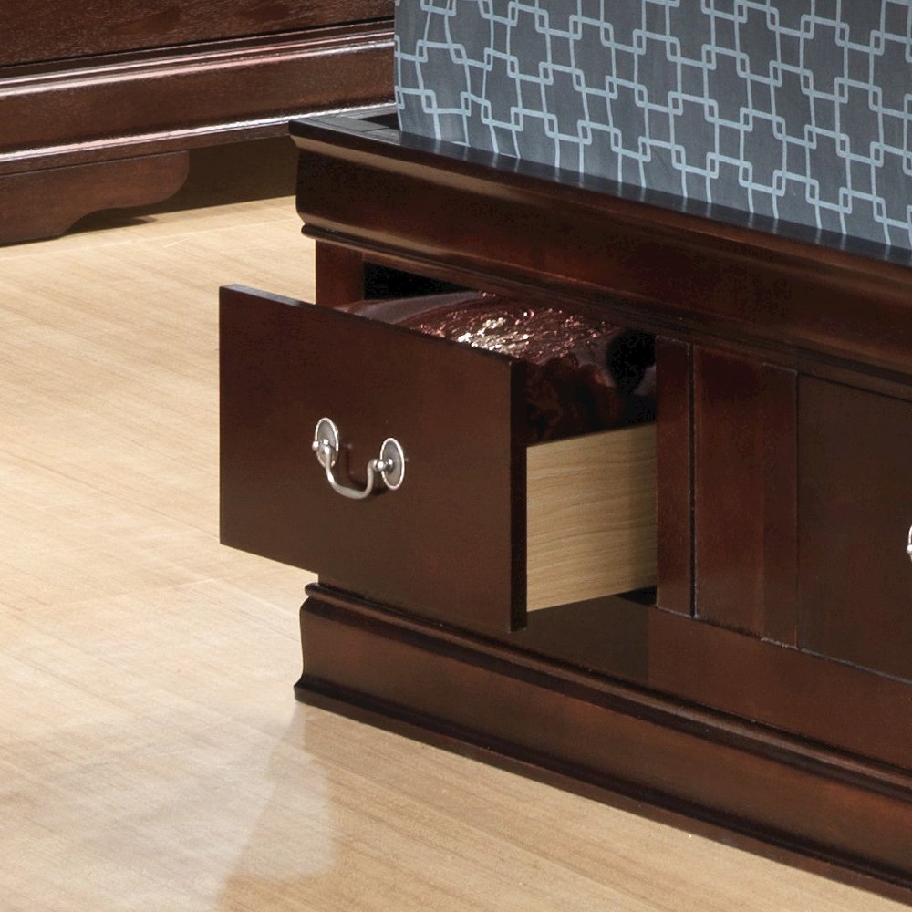 Glory Furniture Louis Phillipe Twin Storage Bed in Cappuccino Color. Picture 3