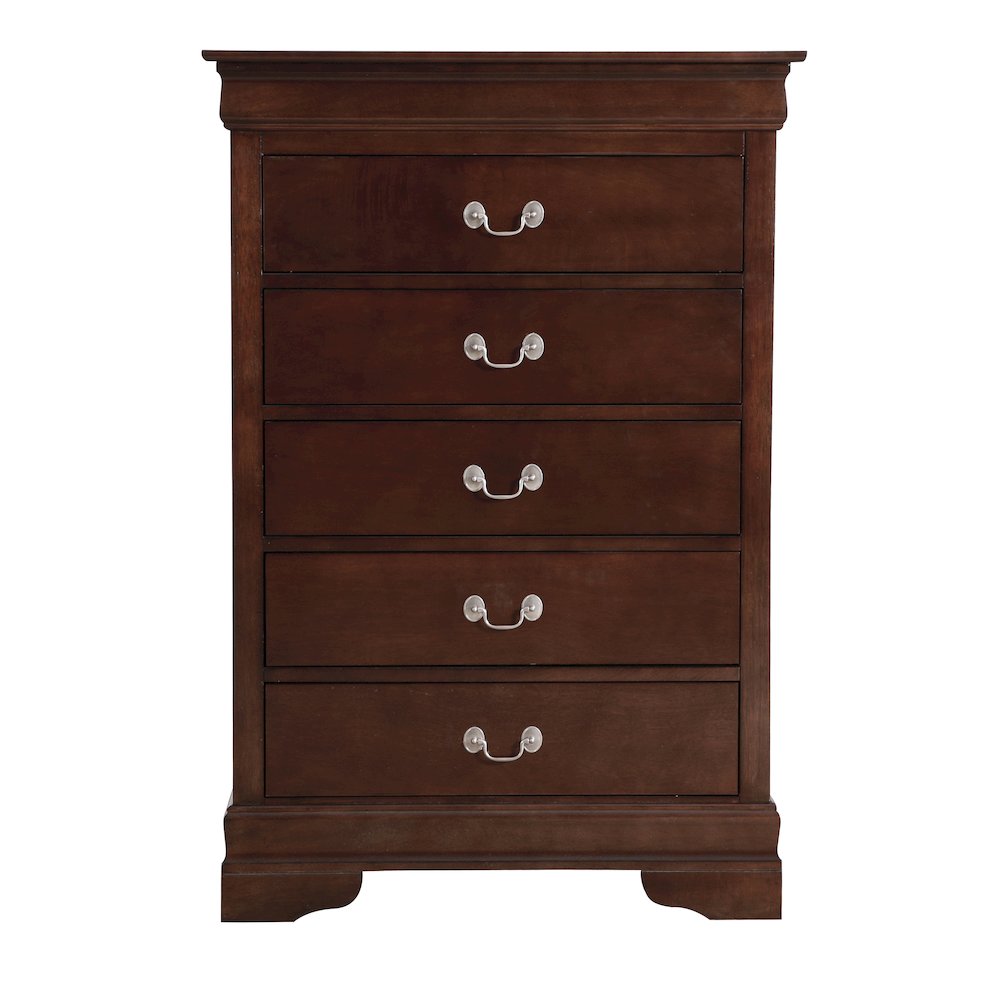 Glory Furniture Louis Phillipe Chest in Cappuccino Color. Picture 2