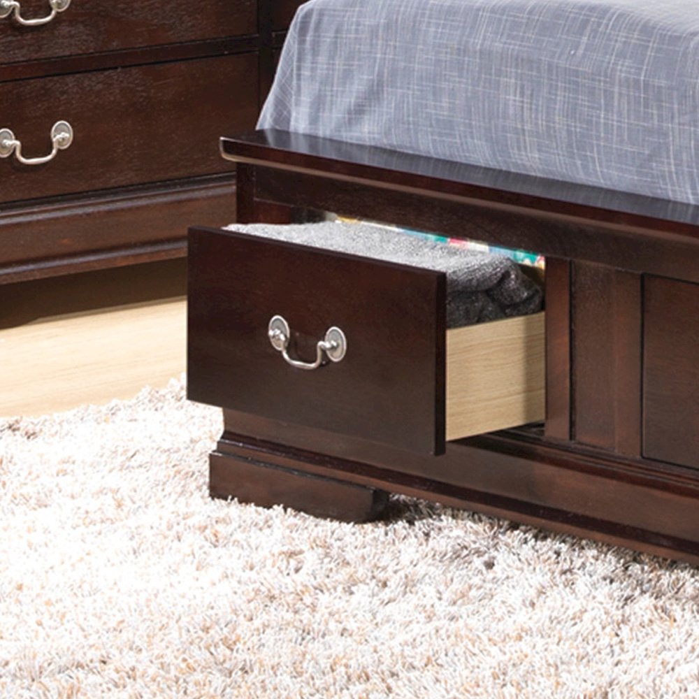 Glory Furniture Louis Phillipe Twin Storage Bed in Cappuccino Color. Picture 2