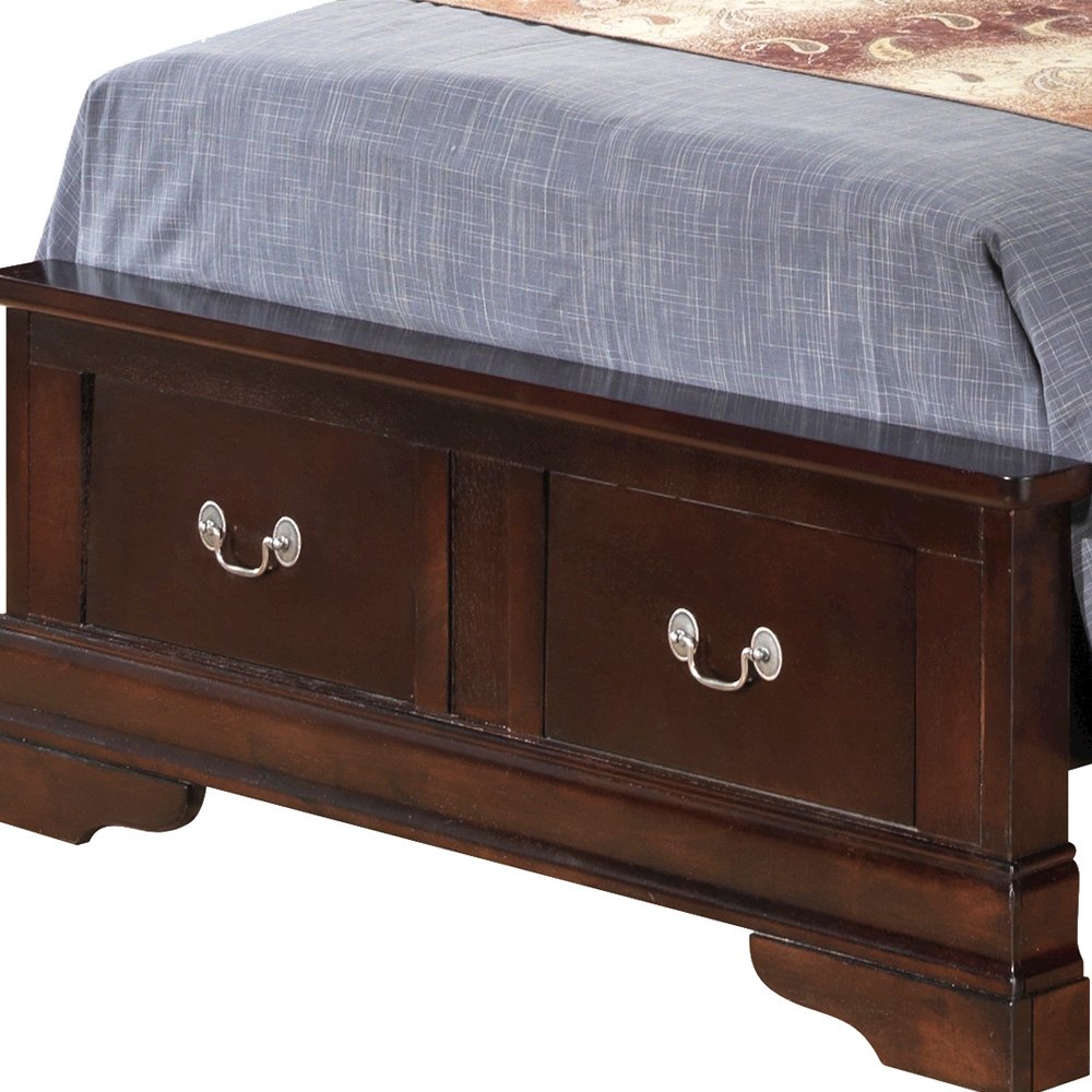 Glory Furniture Louis Phillipe Twin Storage Bed in Cappuccino Color. Picture 4
