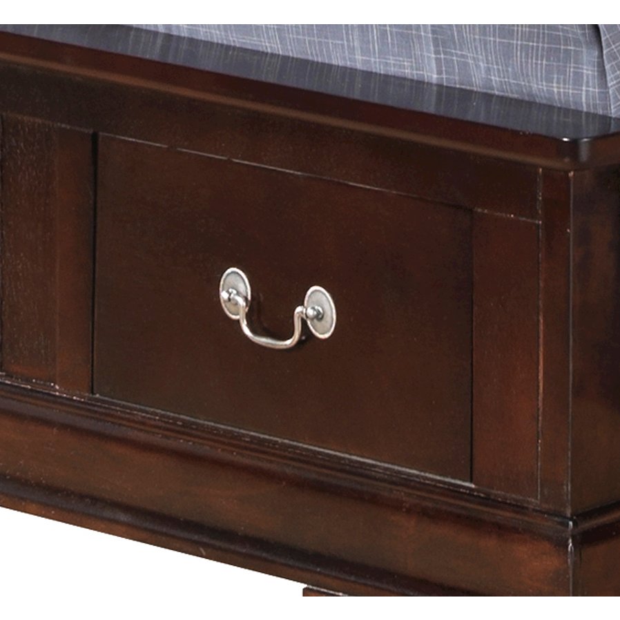 Glory Furniture Louis Phillipe Twin Storage Bed in Cappuccino Color. Picture 6