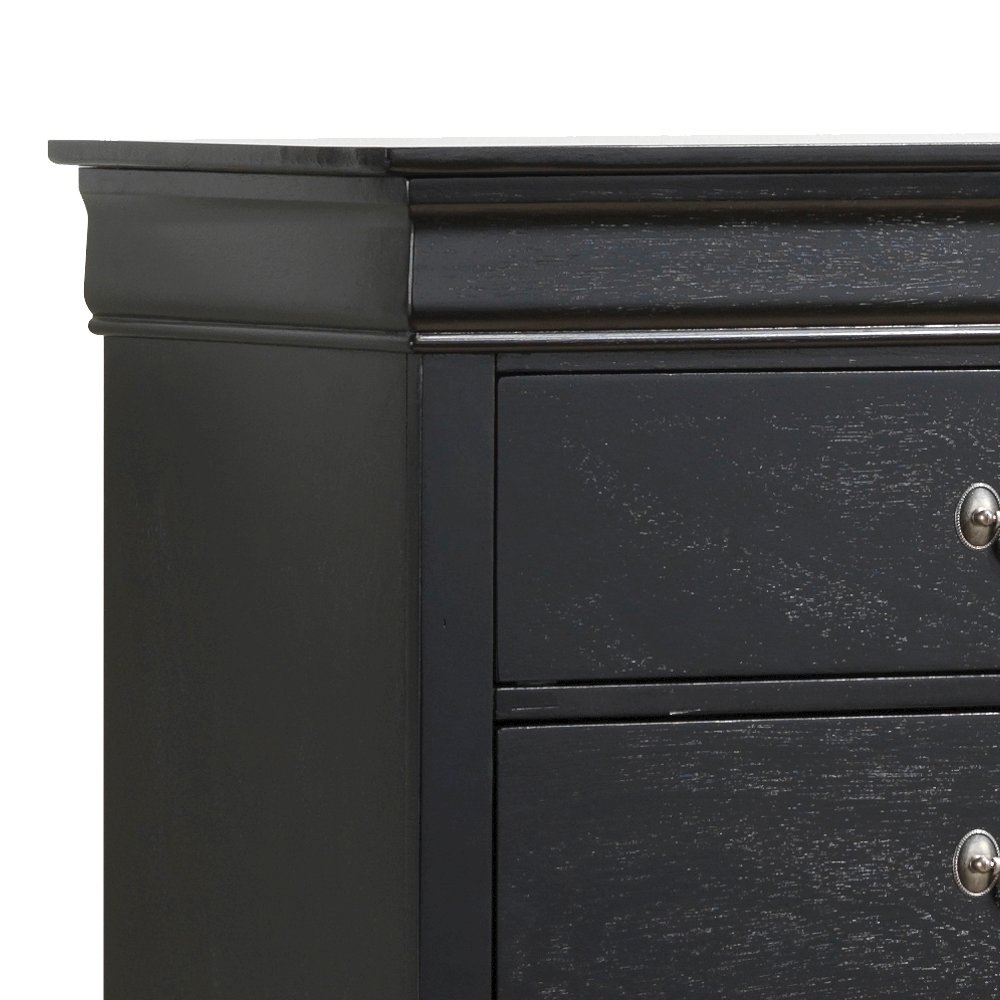 Glory Furniture Louis Phillipe Chest in Black Color. Picture 3