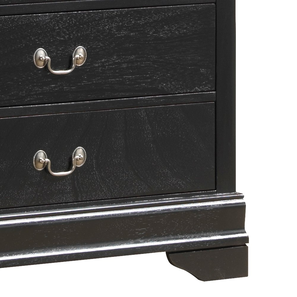 Glory Furniture Louis Phillipe Chest in Black Color. Picture 4