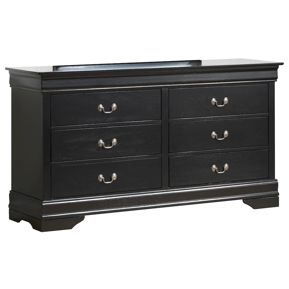 Glory Furniture Louis Phillipe Dresser in Black Color. Picture 1