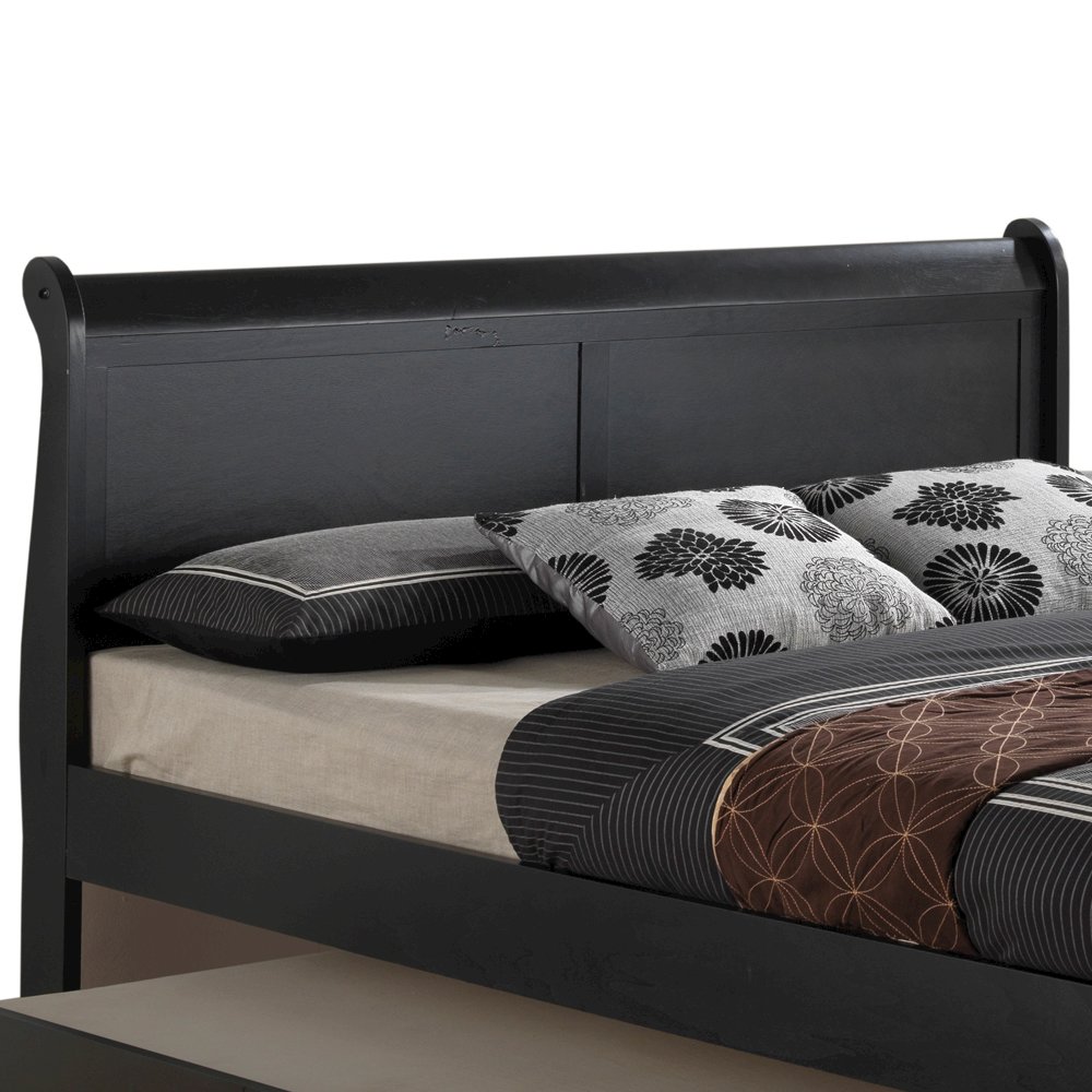 Glory Furniture Louis Phillipe Full Trundle Bed in Black Color. Picture 3