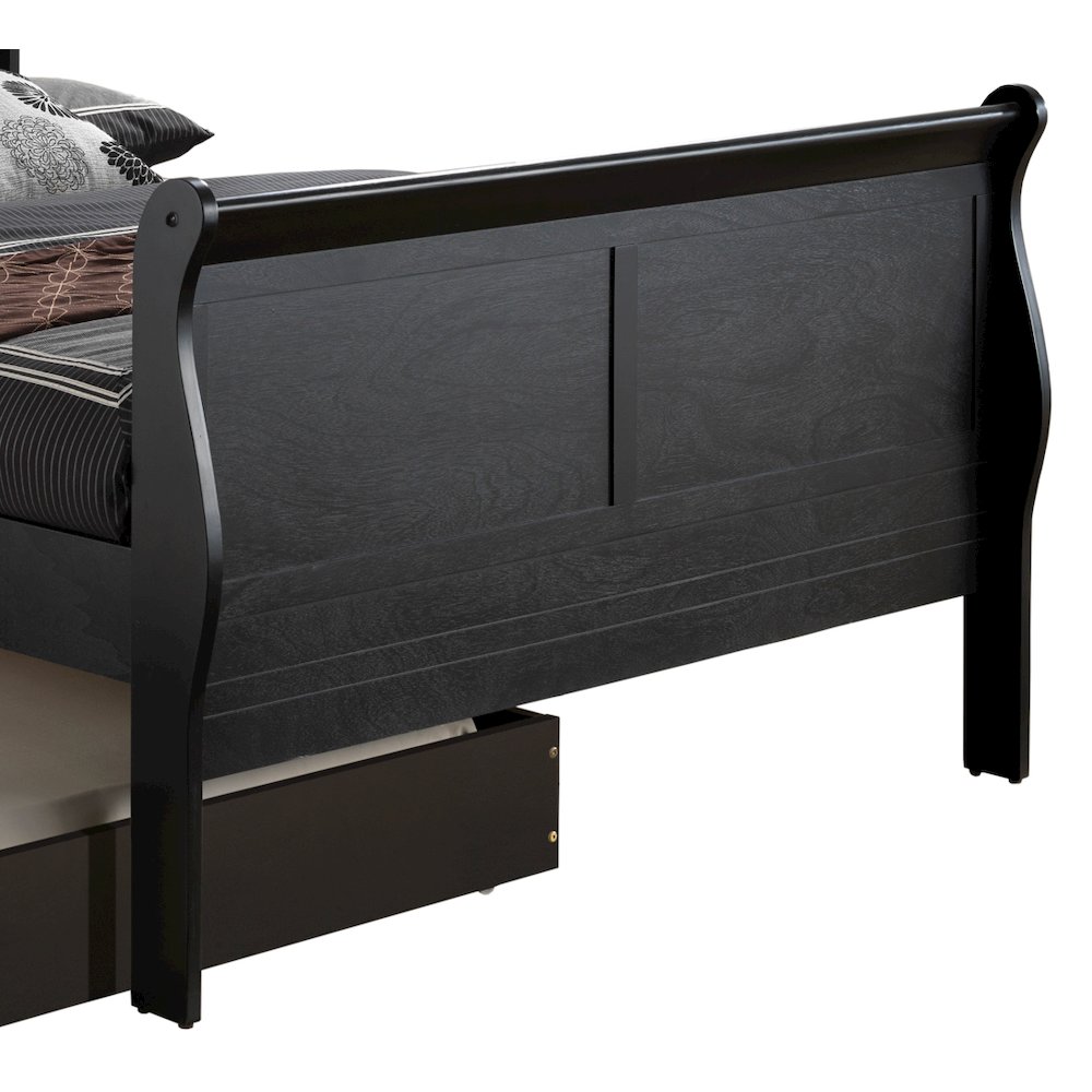 Glory Furniture Louis Phillipe Full Trundle Bed in Black Color. Picture 4