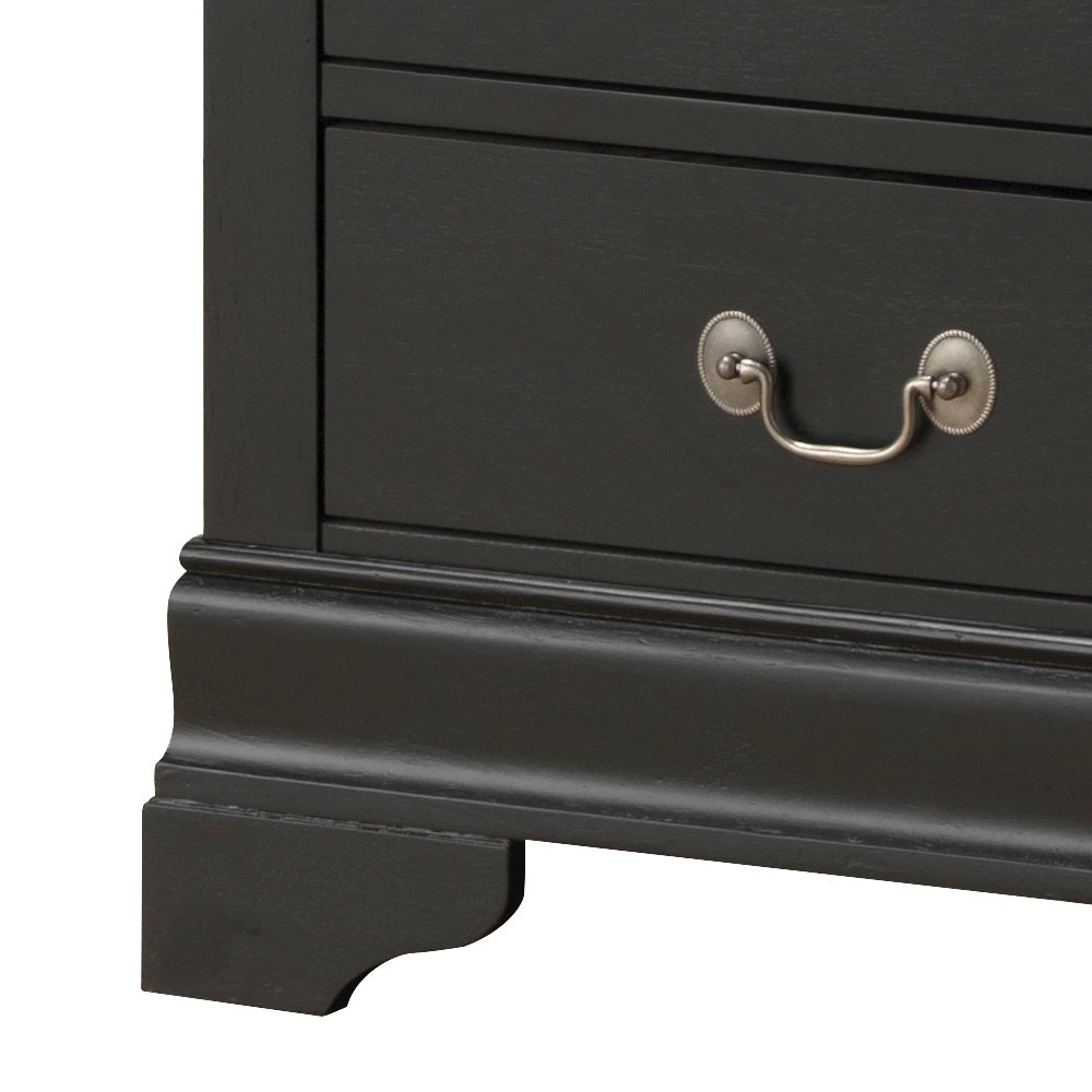 Glory Furniture Louis Phillipe Lingerie Chest in Black Color. Picture 5