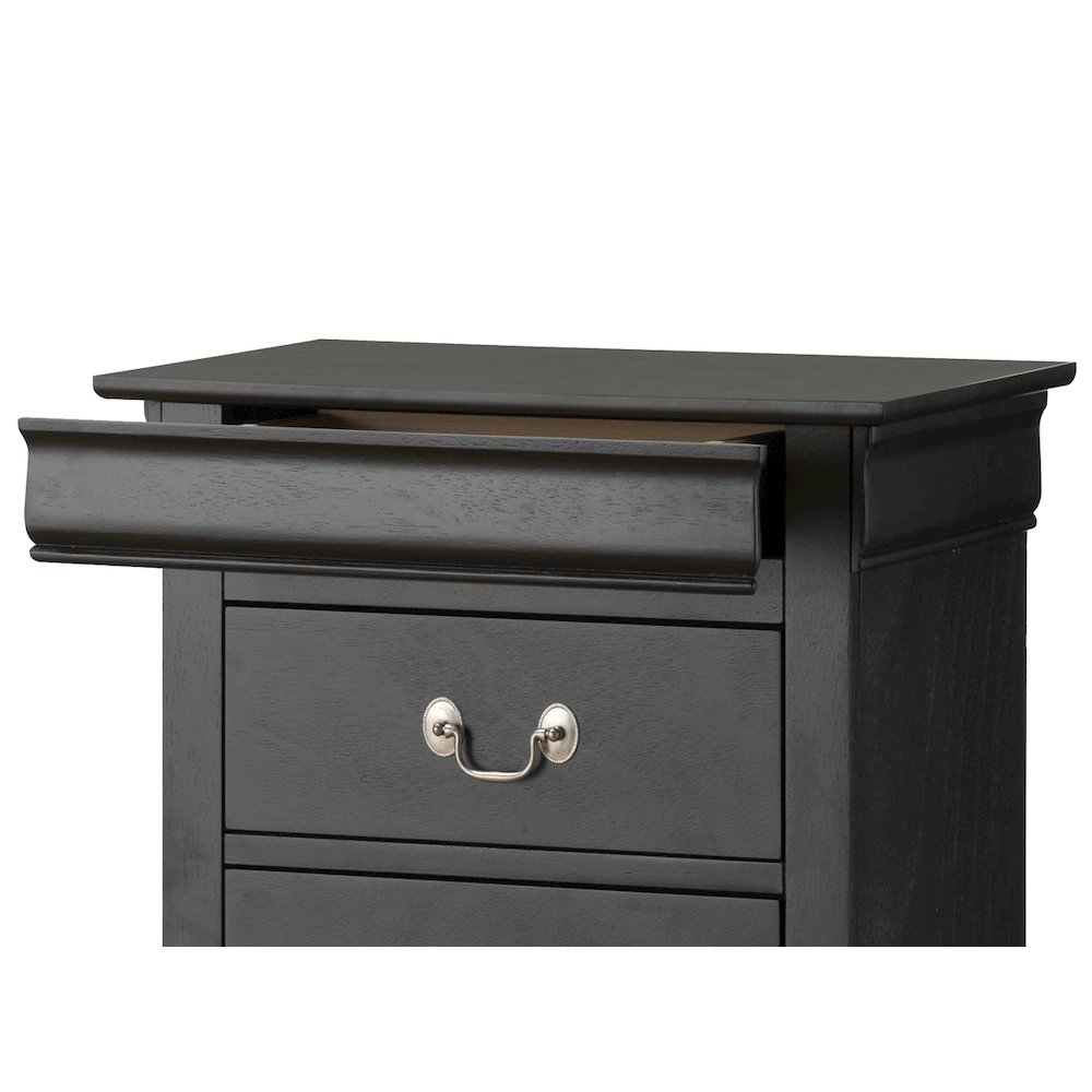 Glory Furniture Louis Phillipe Lingerie Chest in Black Color. Picture 6