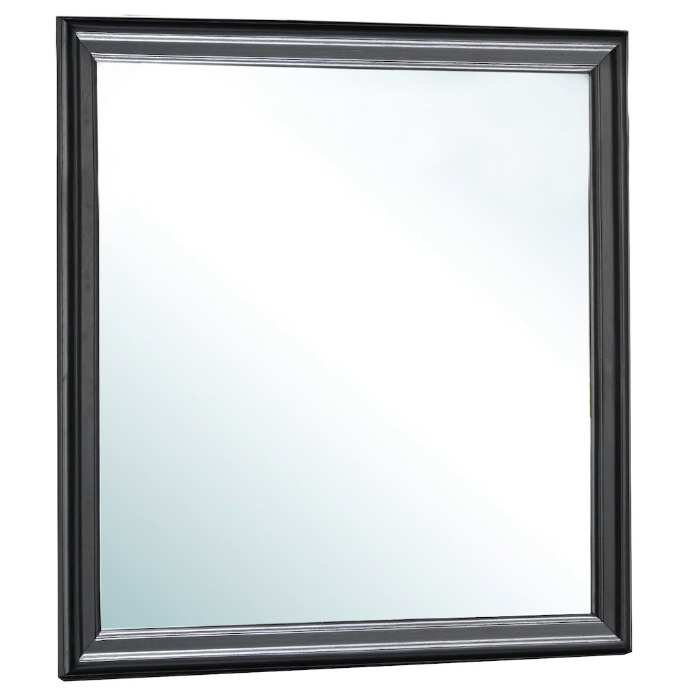 Glory Furniture Louis Phillipe Mirror in Black Color. Picture 1