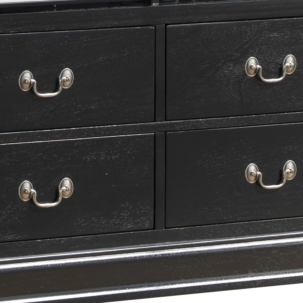 Glory Furniture Louis Phillipe Media Chest in Black Color. Picture 4