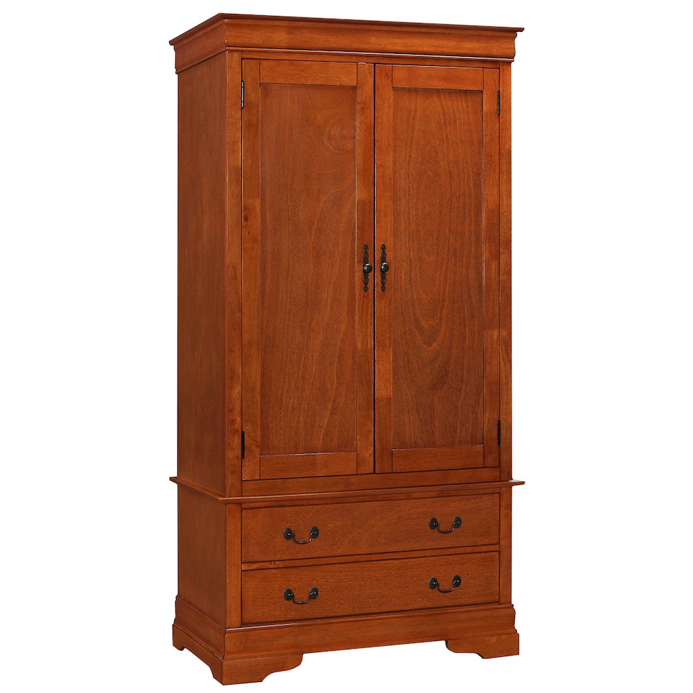 Glory Furniture Louis Phillipe Armoire in Oak Color. Picture 1