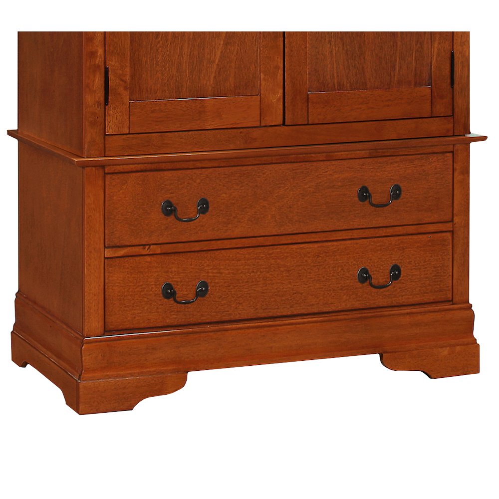 Glory Furniture Louis Phillipe Armoire in Oak Color. Picture 4