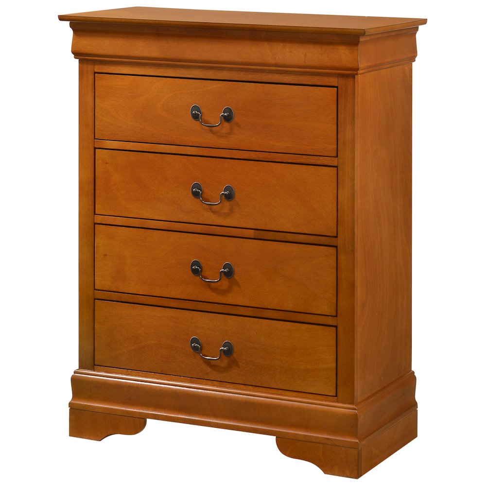 Glory Furniture Louis Phillipe Chest in Oak Color. Picture 1