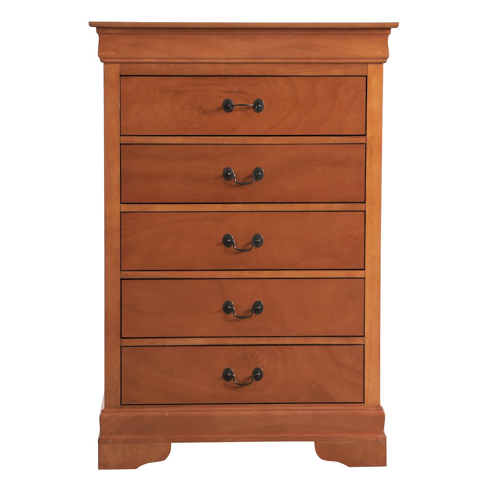 Glory Furniture Louis Phillipe Chest in Oak Color. Picture 2