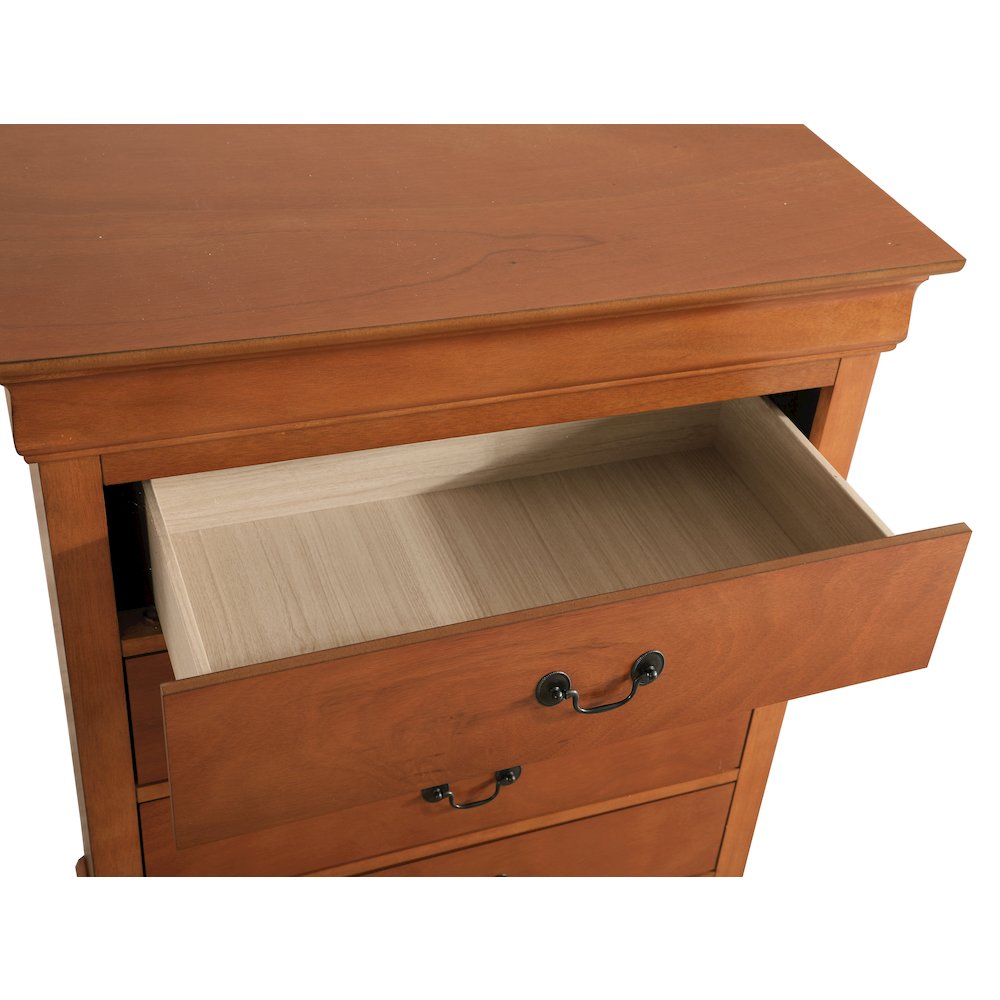 Glory Furniture Louis Phillipe Chest in Oak Color. Picture 4