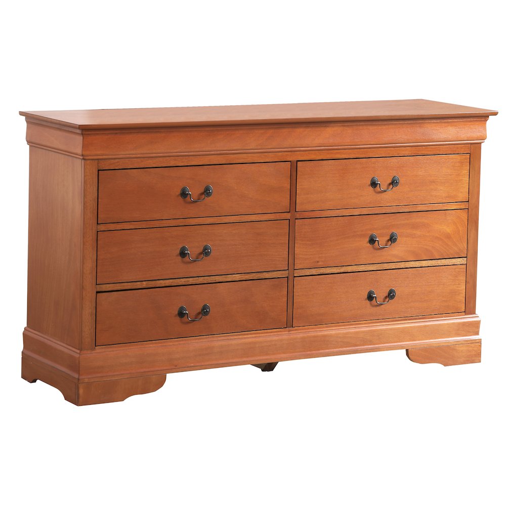 Glory Furniture Louis Phillipe Dresser in Oak Color. Picture 1