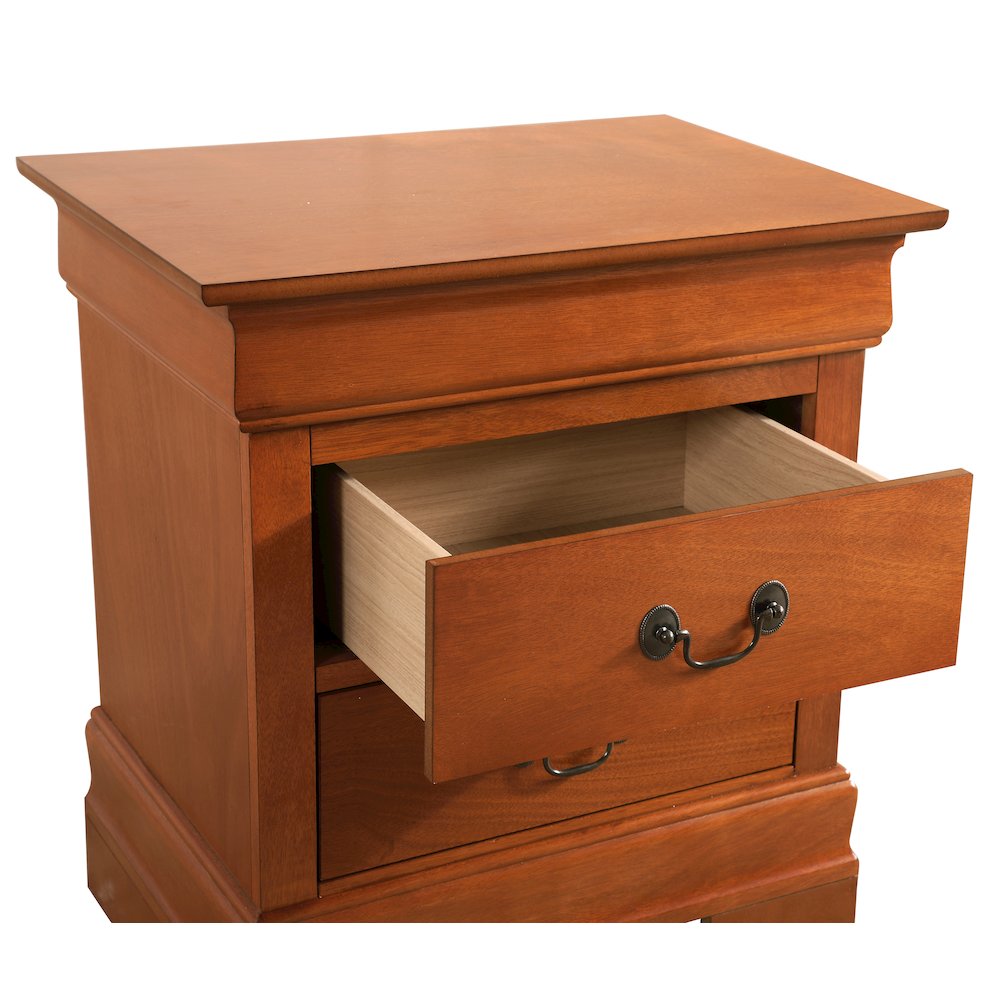Glory Furniture Louis Phillipe   Nightstand, Oak. Picture 2
