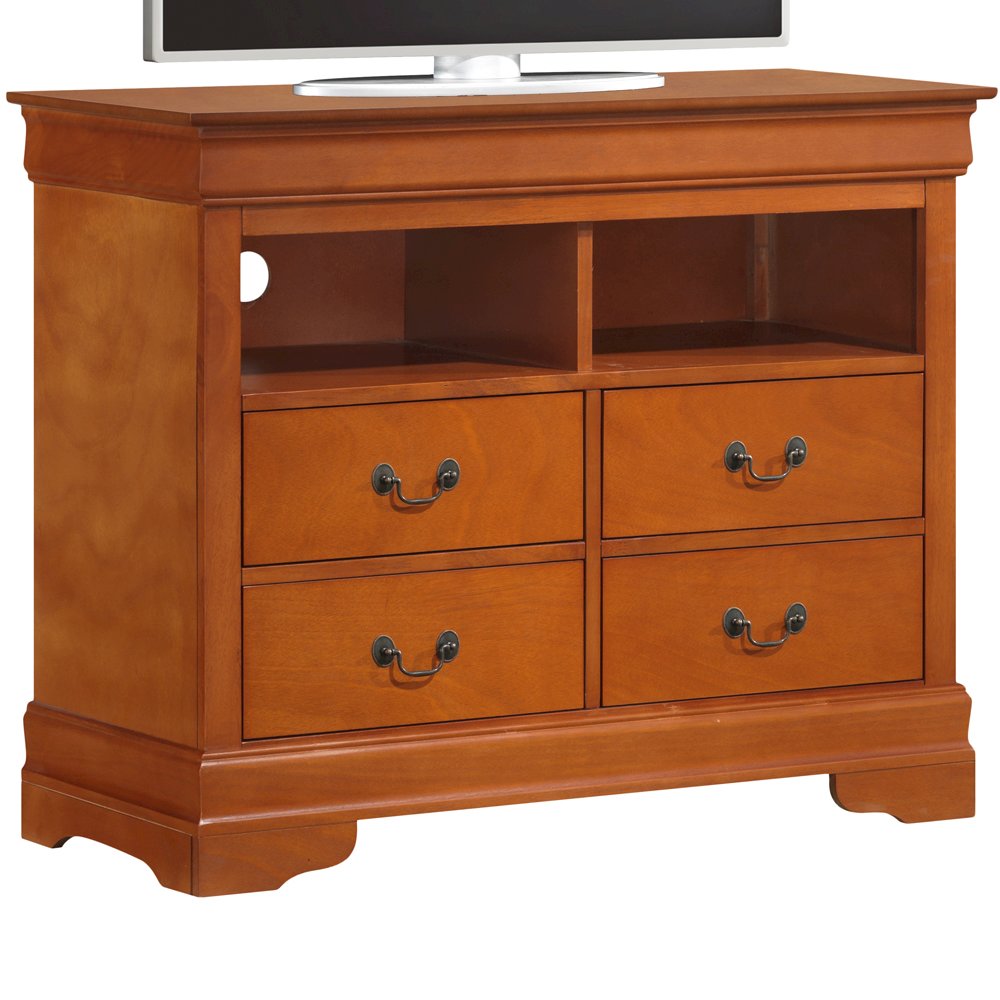 Glory Furniture Louis Phillipe Media Chest in Oak Color. Picture 5