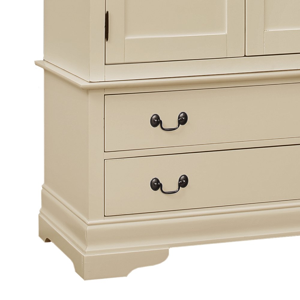 Glory Furniture Louis Phillipe Armoire in Beige Color. Picture 4