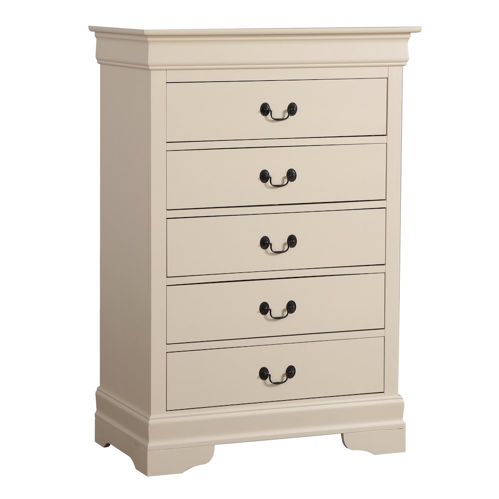 Glory Furniture Louis Phillipe Chest in Beige Color. Picture 1