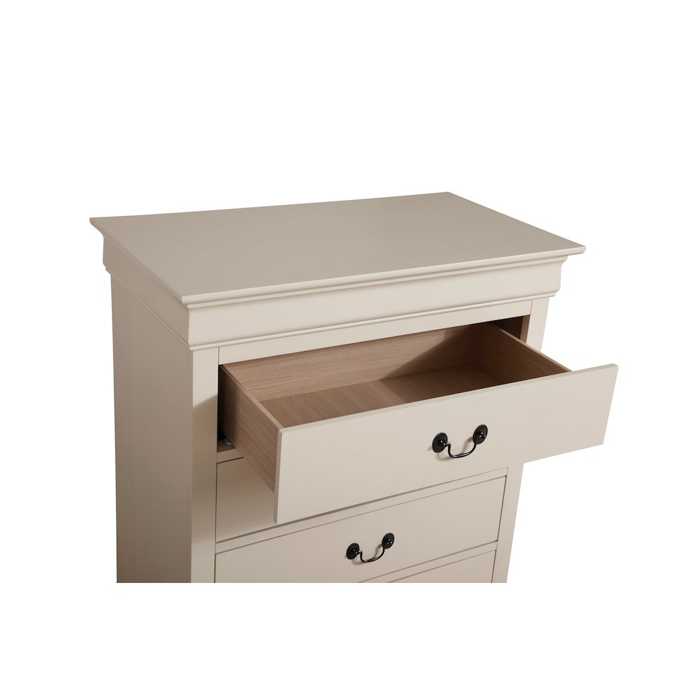 Glory Furniture Louis Phillipe Chest in Beige Color. Picture 4