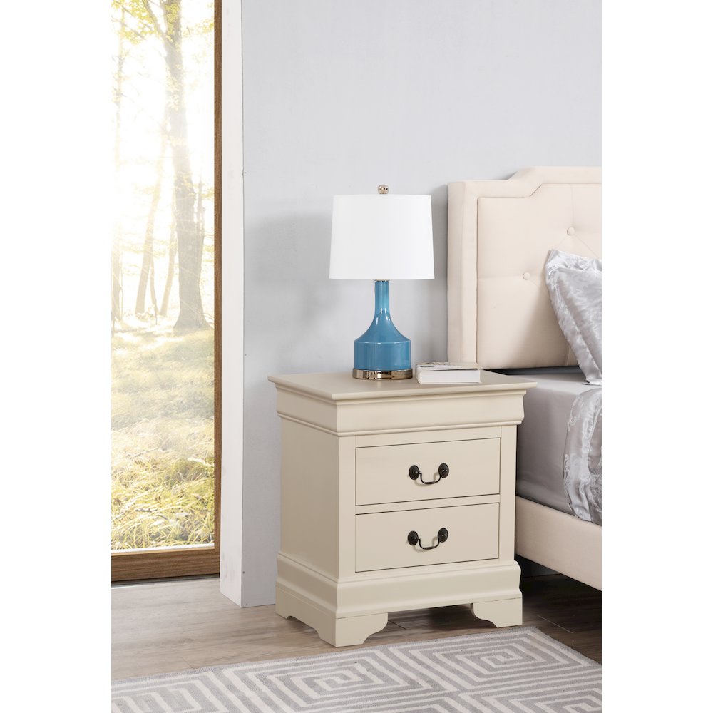 Glory Furniture Louis Phillipe Night Stand in Beige Color. Picture 7