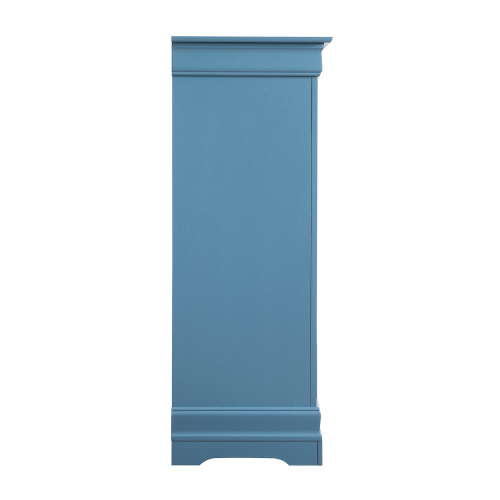 Glory Furniture Louis Phillipe Chest in Teal Color. Picture 5