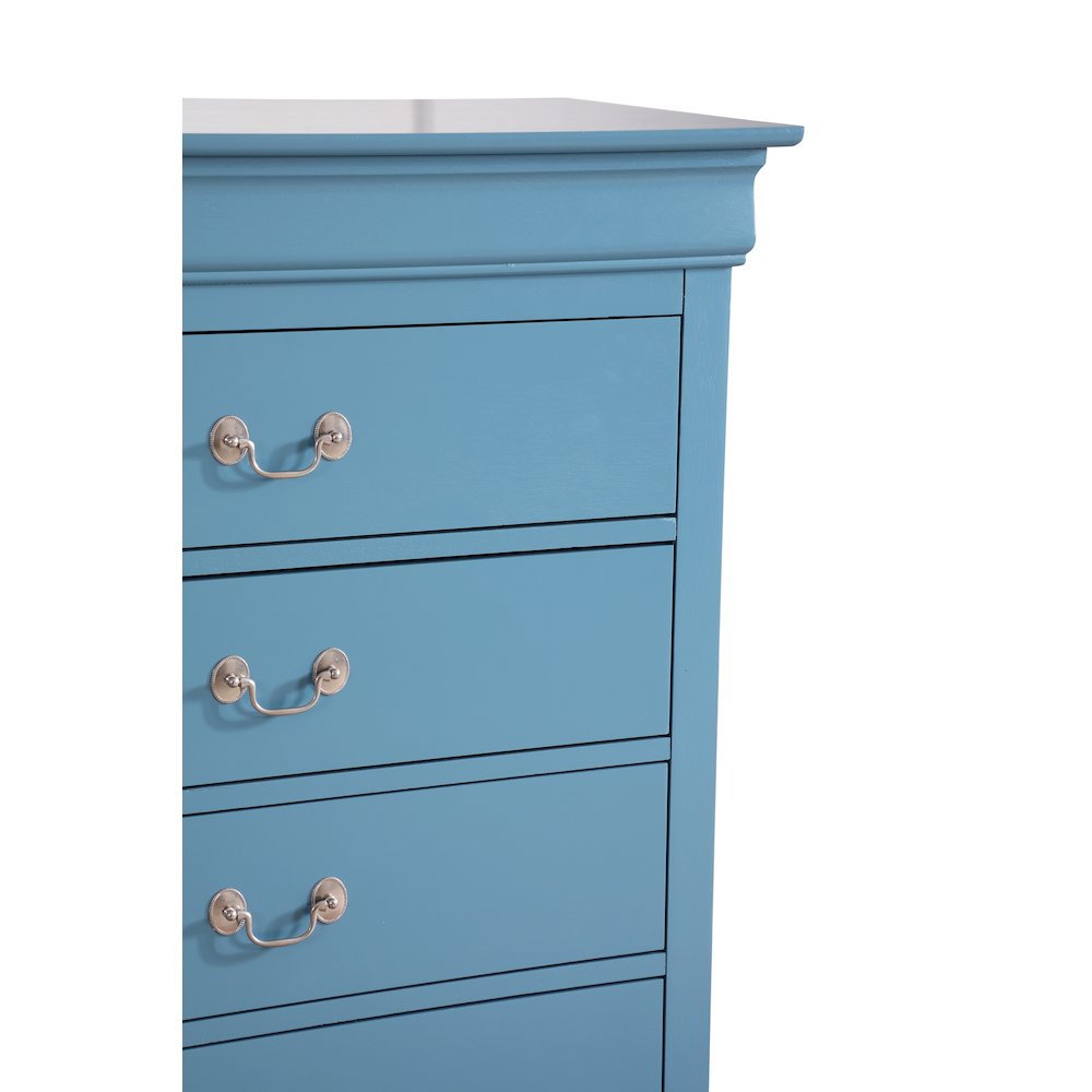 Glory Furniture Louis Phillipe Chest in Teal Color. Picture 6