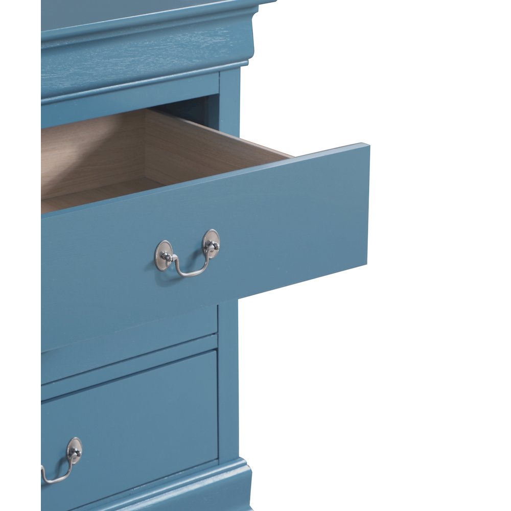 Glory Furniture Louis Phillipe Dresser in Teal Color. Picture 1