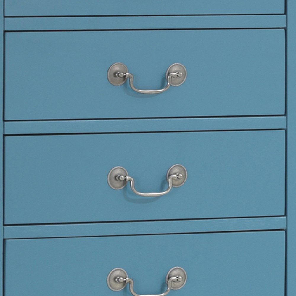 Glory Furniture Louis Phillipe Lingerie Chest in Teal Color. Picture 3