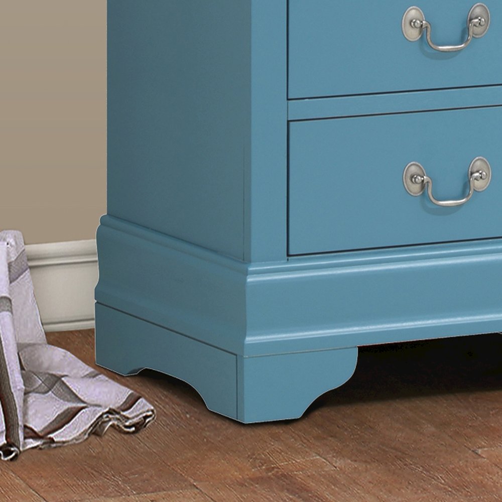 Glory Furniture Louis Phillipe Lingerie Chest in Teal Color. Picture 5