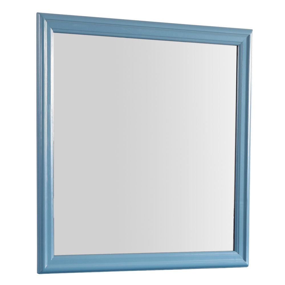 Glory Furniture Louis Phillipe Mirror in Teal Color. Picture 1