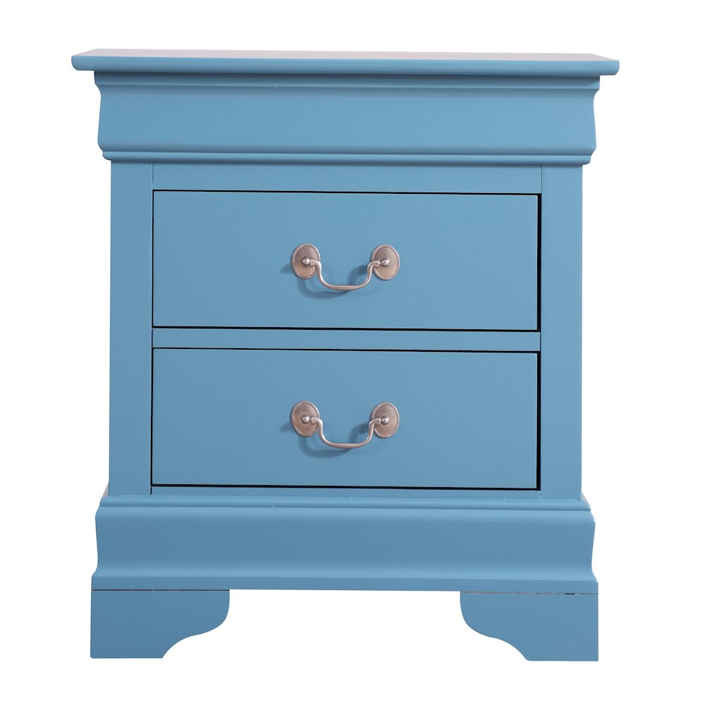 Glory Furniture Louis Phillipe   Nightstand, Blue. Picture 2