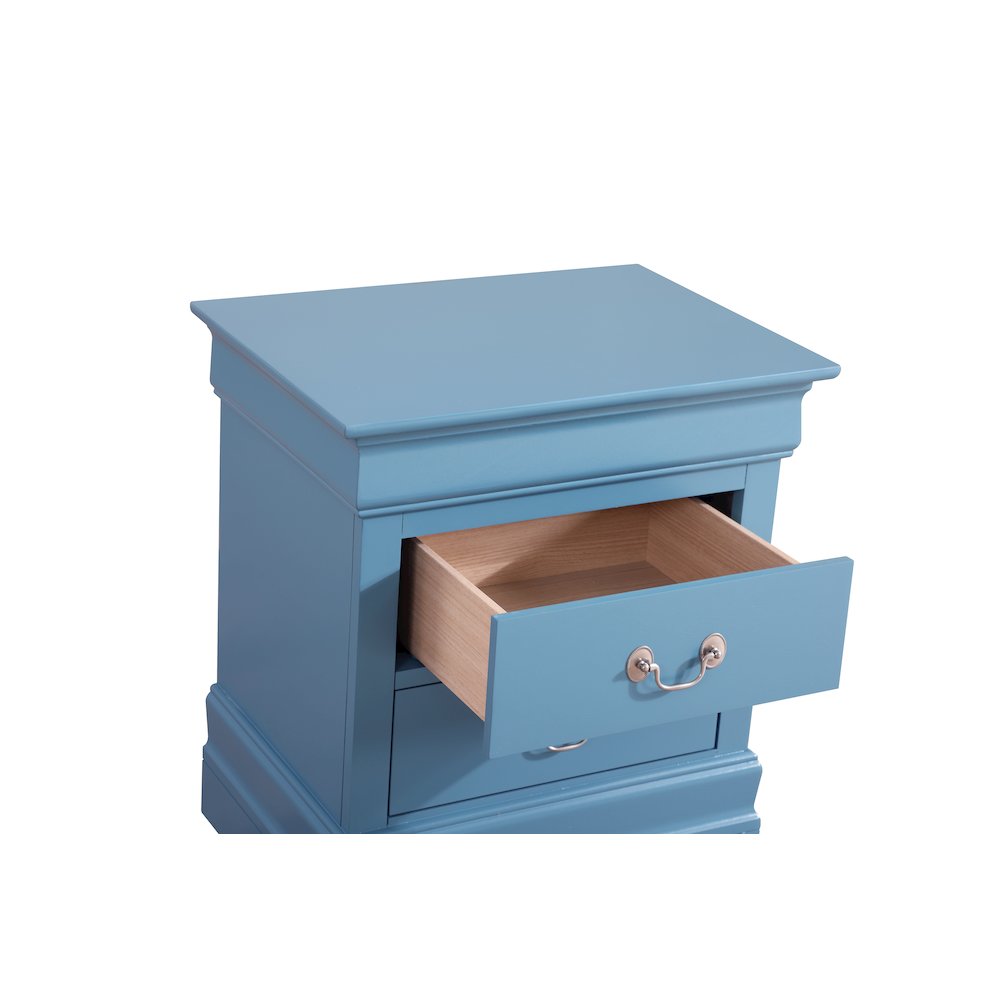 Glory Furniture Louis Phillipe   Nightstand, Blue. Picture 7