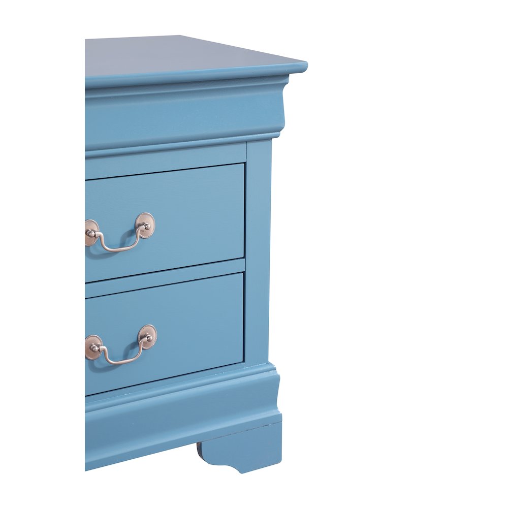 Glory Furniture Louis Phillipe   Nightstand, Blue. Picture 5