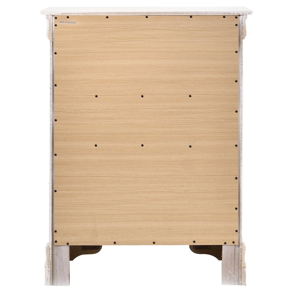Glory Furniture Louis Phillipe Chest in White Color. Picture 4