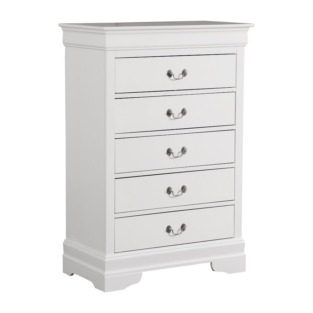 Glory Furniture Louis Phillipe   Chest, White. Picture 1