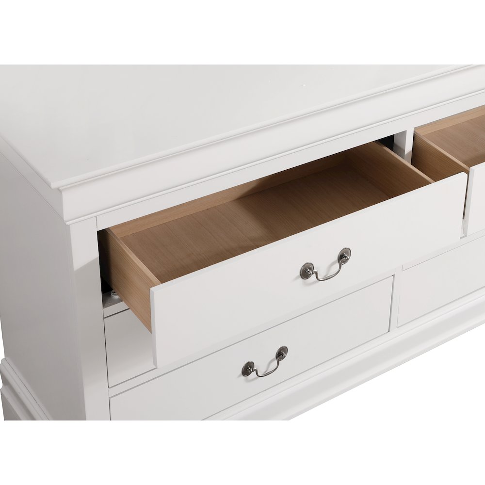 Glory Furniture Louis Phillipe Dresser in White Color. Picture 3