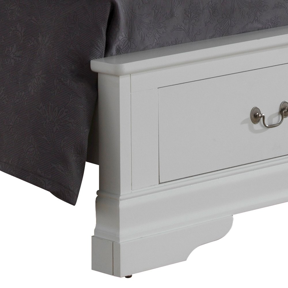 Glory Furniture Louis Phillipe Queen Storage Bed in White Color. Picture 4