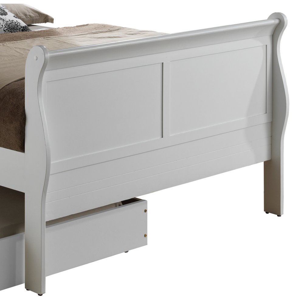 Glory Furniture Louis Phillipe Full Trundle Bed in White Color. Picture 3