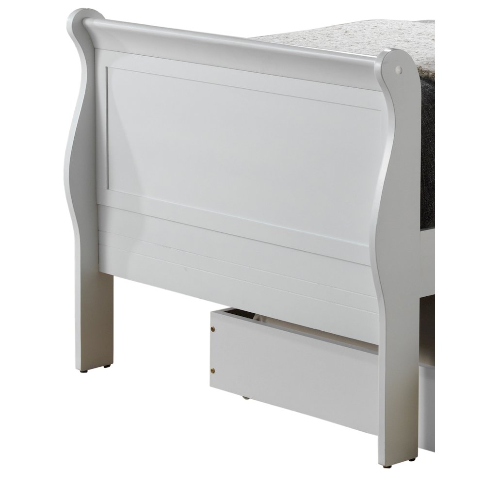 Glory Furniture Louis Phillipe Twin Trundle Bed in White Color. Picture 2