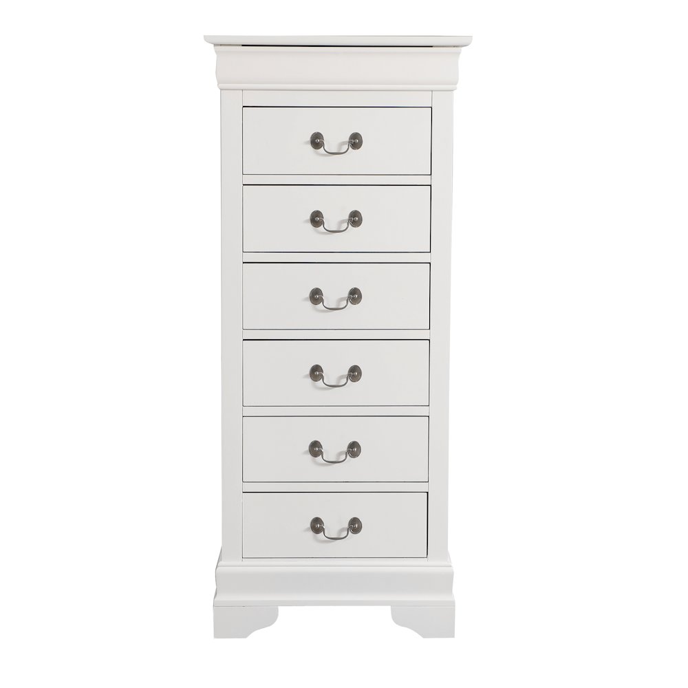 Glory Furniture Louis Phillipe Lingerie Chest in White Color. Picture 2