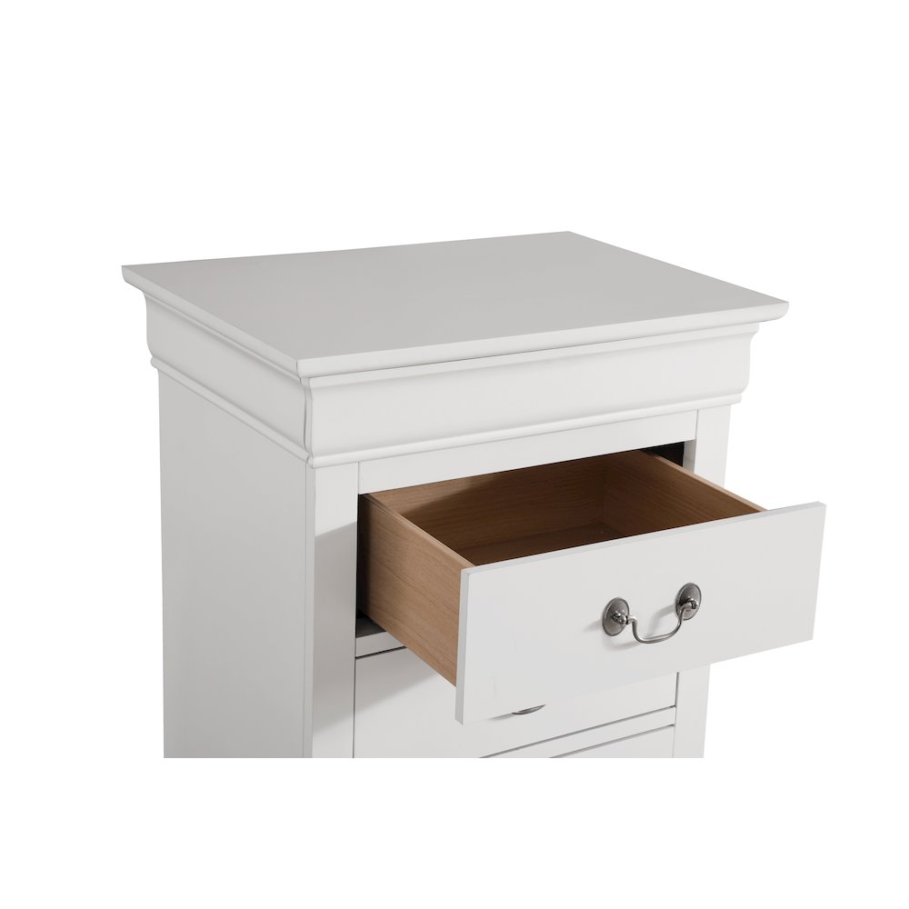 Glory Furniture Louis Phillipe Lingerie Chest in White Color. Picture 3