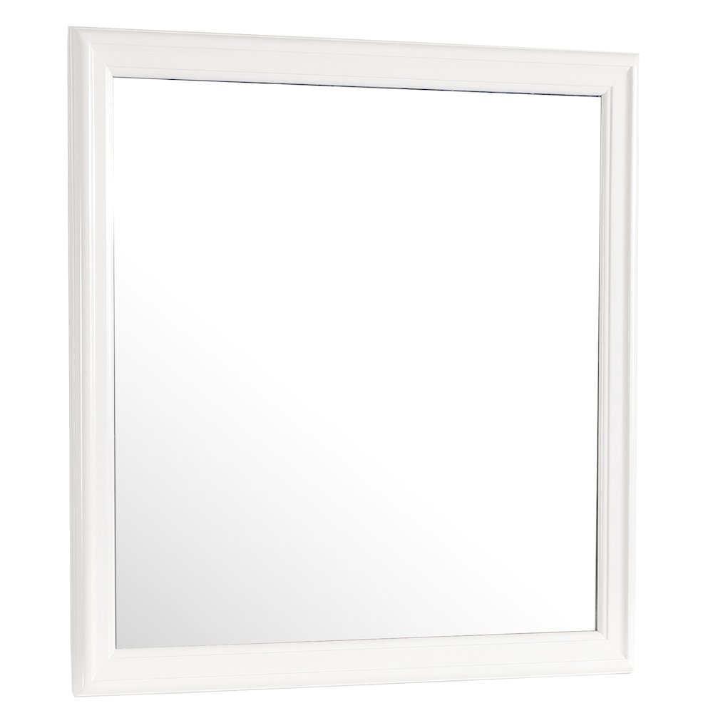Glory Furniture Louis Phillipe Mirror in White Color. Picture 1