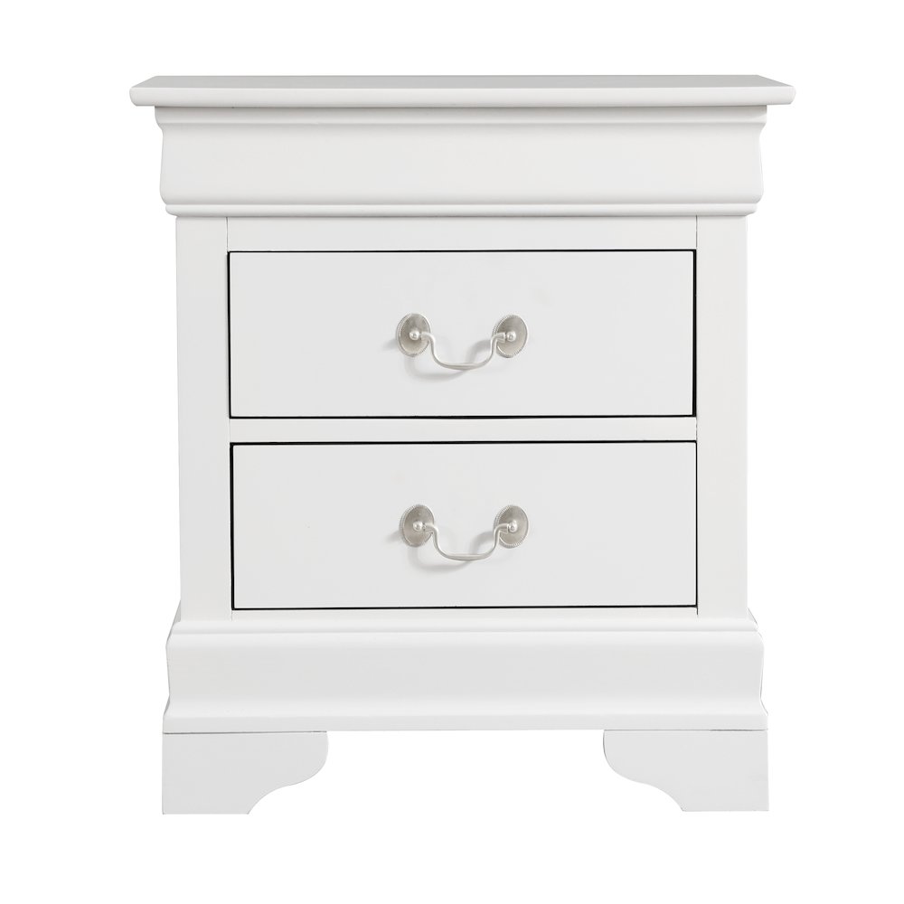 Glory Furniture Louis Phillipe Night Stand in White Color. Picture 1